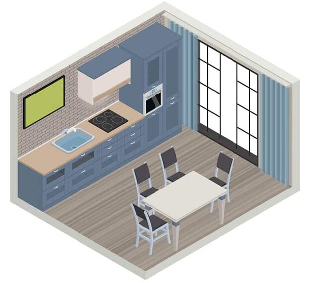 طرح چیدمان کابینت 1