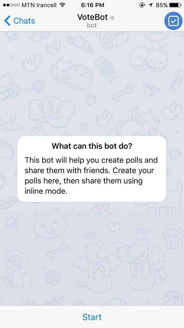 روع بات رای گیری votebot یا @vote