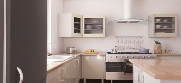 رنگ کابینت سفید برای اشپزخانه کوچک